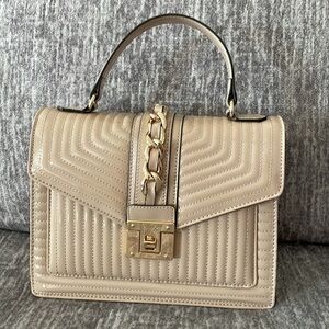 ALDO Women’s Large Cream Jerilini Top Handle Bag with Crossbody Strap (Removable